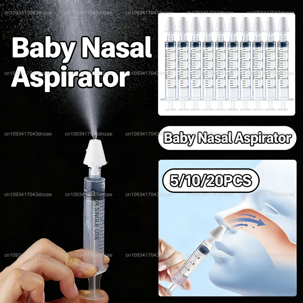 Baby Products Essentials - Naaldvormige babyneuszuiger, spuit voor babyneusreiniging, neusreiniger
