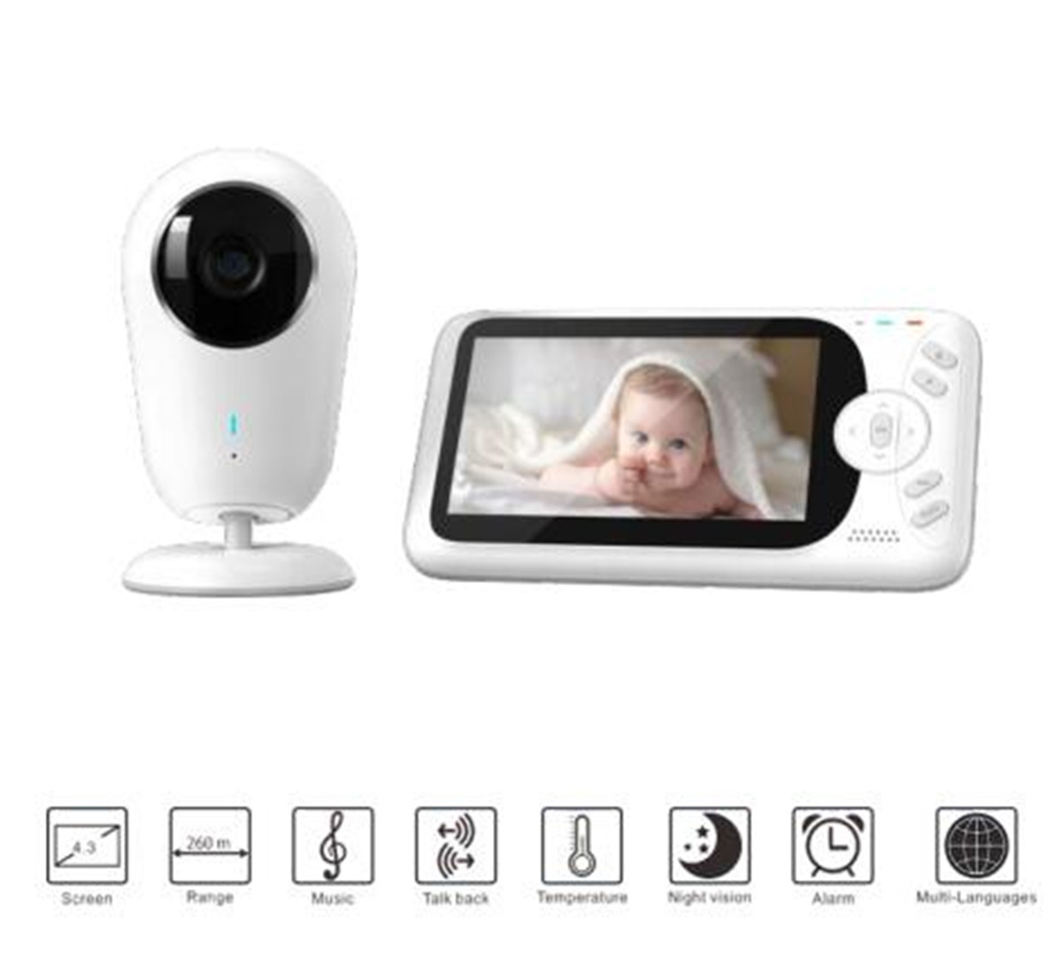 4.3inch 1080P Full HD Draadloz - Wireless Baby Monitor recensie en prijs
