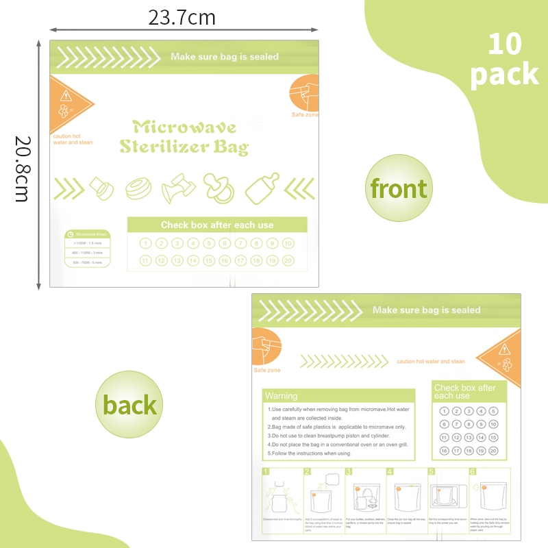 10 stuks herbruikbare BPA-vrij - Baby Bottle Sterilizer recensie en prijs